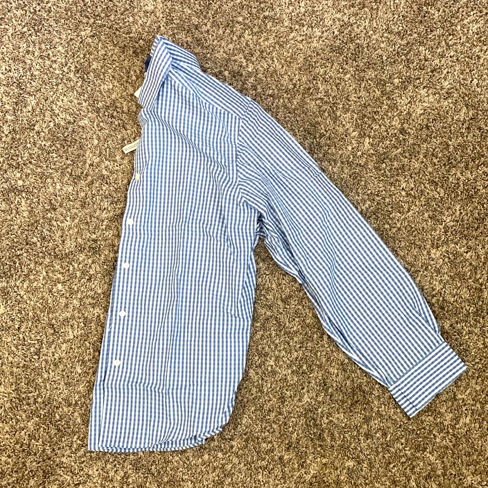 Joseph Abboud, size L, blue & white checker